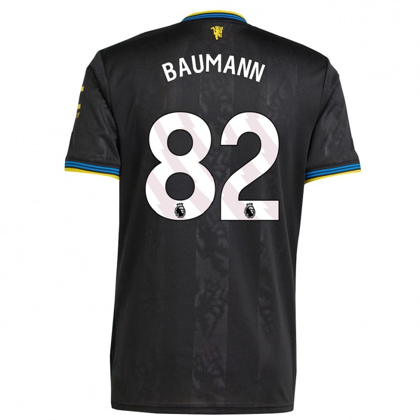 Danxen Homem Camisola Zach Baumann #82 Preto Amarelo Azul Terceiro 2025/26 Camisa Brasil