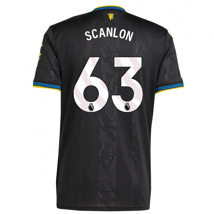 Danxen Homem Camisola James Scanlon #63 Preto Amarelo Azul Terceiro 2025/26 Camisa Brasil
