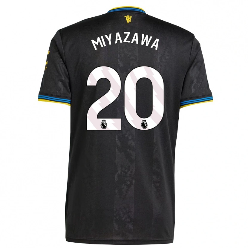 Danxen Homem Camisola Hinata Miyazawa #20 Preto Amarelo Azul Terceiro 2025/26 Camisa Brasil