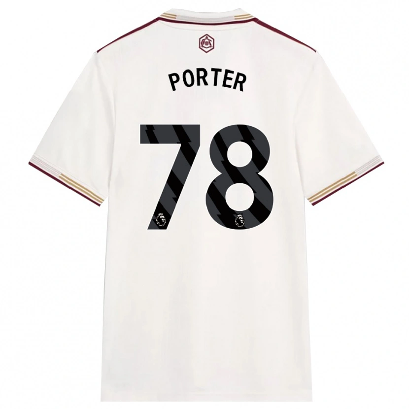 Danxen Homem Camisola Jack Porter #78 Branco Sujo Borgonha Terceiro 2025/26 Camisa Brasil