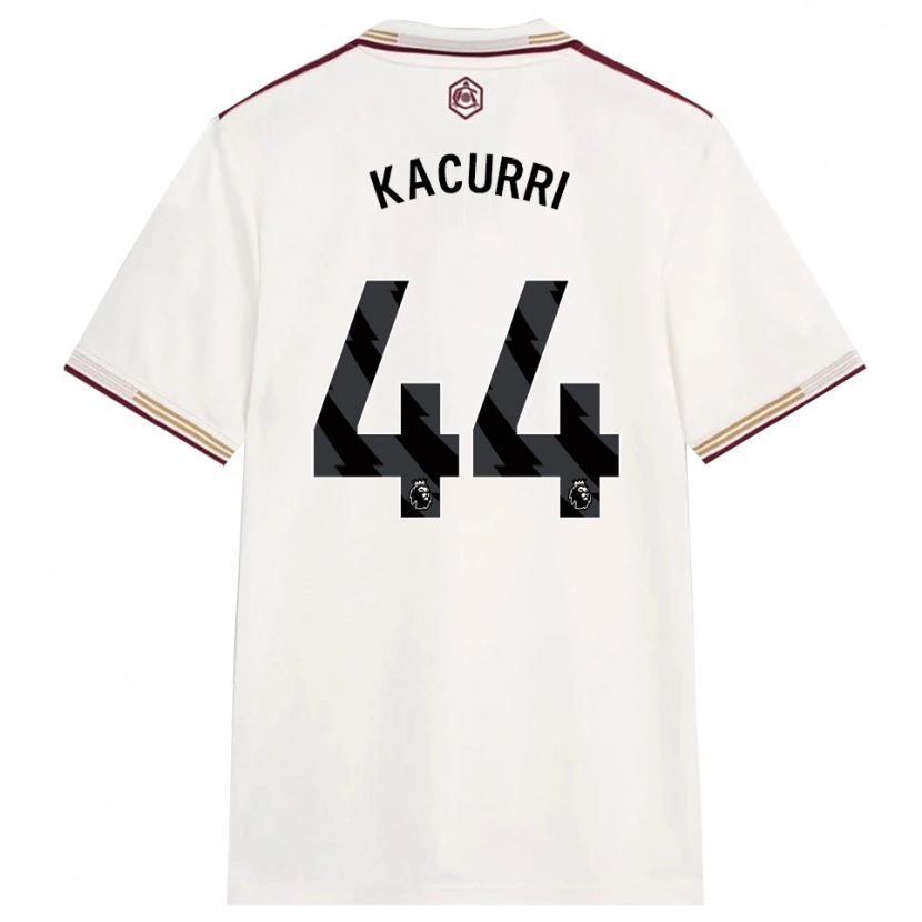 Danxen Homem Camisola Maldini Kacurri #44 Branco Sujo Borgonha Terceiro 2025/26 Camisa Brasil