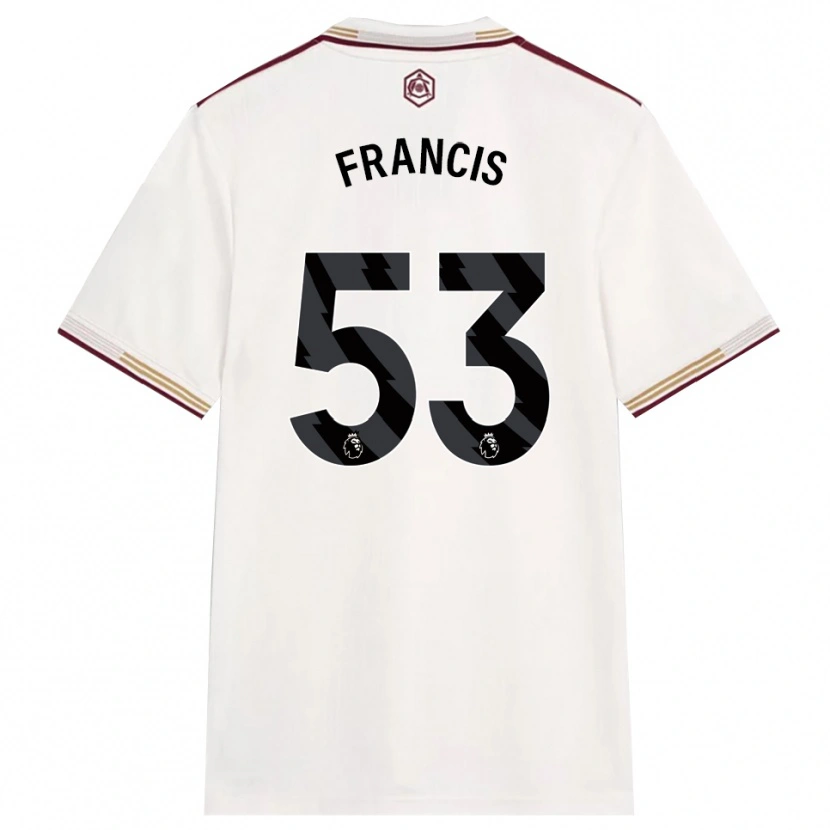 Danxen Homem Camisola Jack Henry Francis #53 Branco Sujo Borgonha Terceiro 2025/26 Camisa Brasil