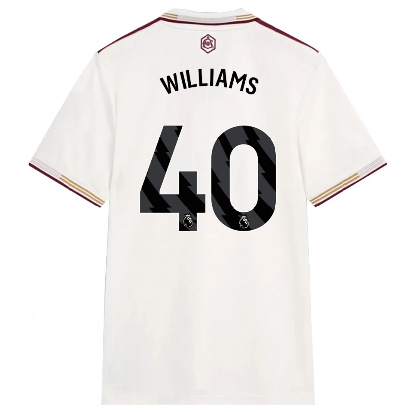 Danxen Homem Camisola Naomi Williams #40 Branco Sujo Borgonha Terceiro 2025/26 Camisa Brasil