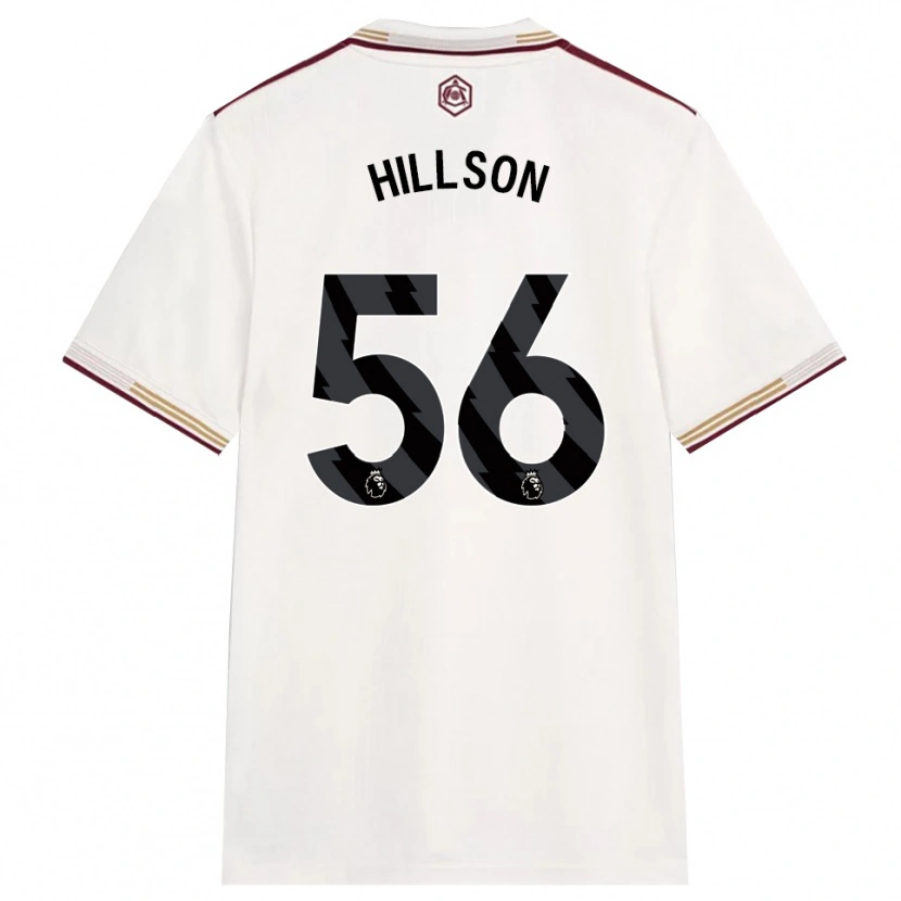 Danxen Homem Camisola James Hillson #56 Branco Sujo Borgonha Terceiro 2025/26 Camisa Brasil