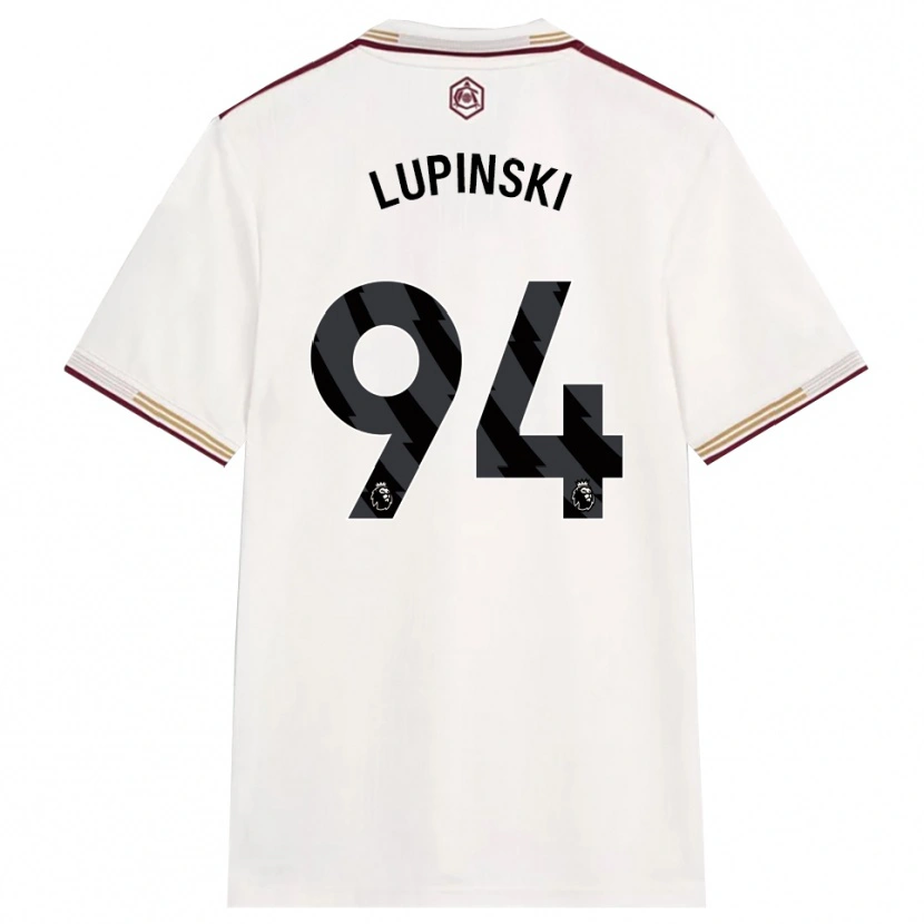 Danxen Homem Camisola Remi Lupinski #94 Branco Sujo Borgonha Terceiro 2025/26 Camisa Brasil