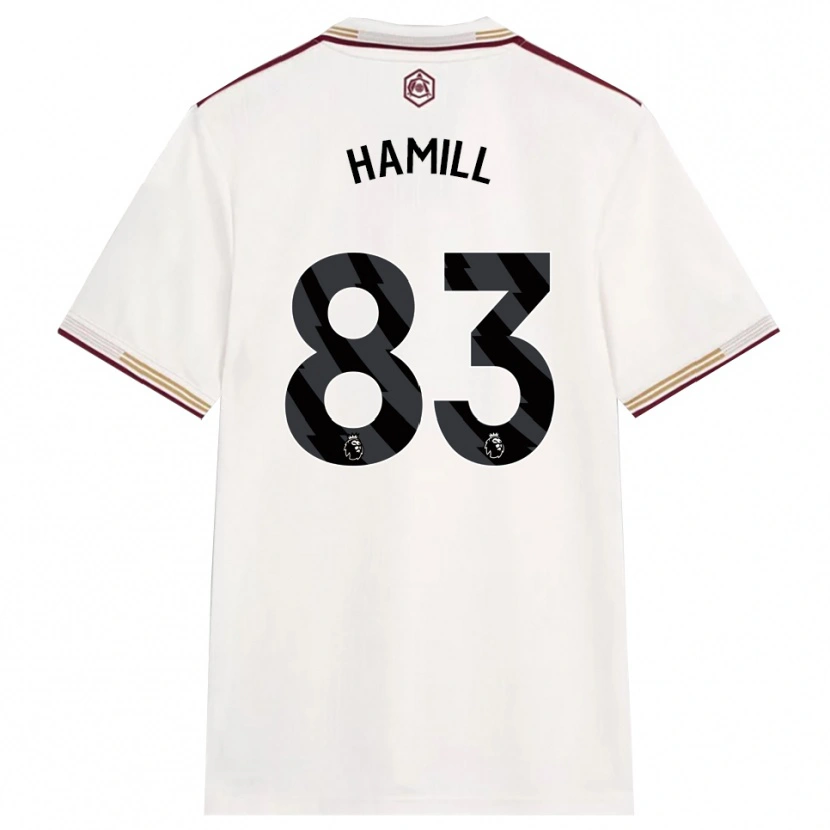 Danxen Homem Camisola Callan Hamill #83 Branco Sujo Borgonha Terceiro 2025/26 Camisa Brasil