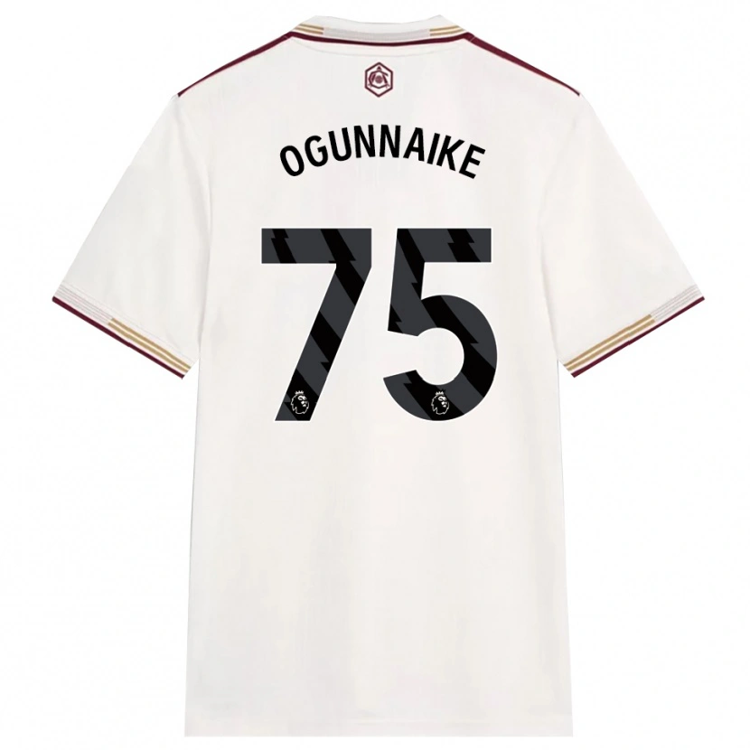 Danxen Homem Camisola Josh Ogunnaike #75 Branco Sujo Borgonha Terceiro 2025/26 Camisa Brasil