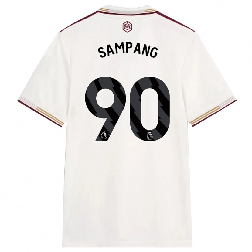 Danxen Homem Camisola Saurap Sampang #90 Branco Sujo Borgonha Terceiro 2025/26 Camisa Brasil