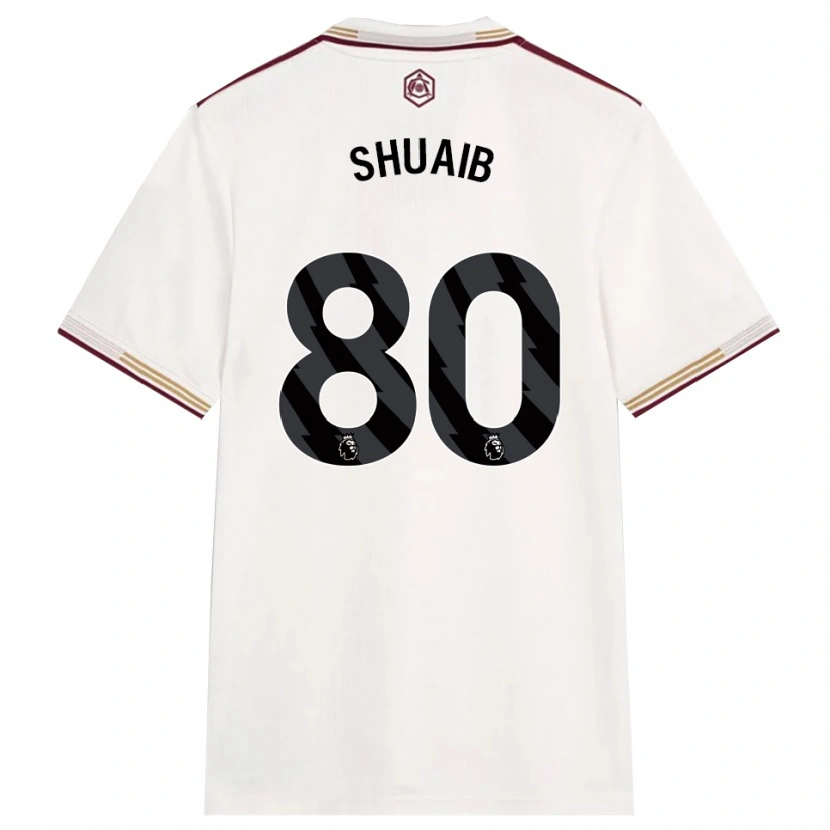 Danxen Homem Camisola Zac Shuaib #80 Branco Sujo Borgonha Terceiro 2025/26 Camisa Brasil