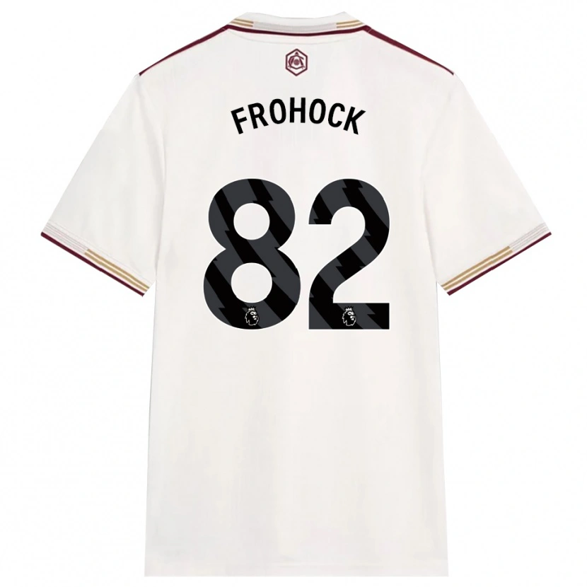 Danxen Homem Camisola Marley Frohock #82 Branco Sujo Borgonha Terceiro 2025/26 Camisa Brasil