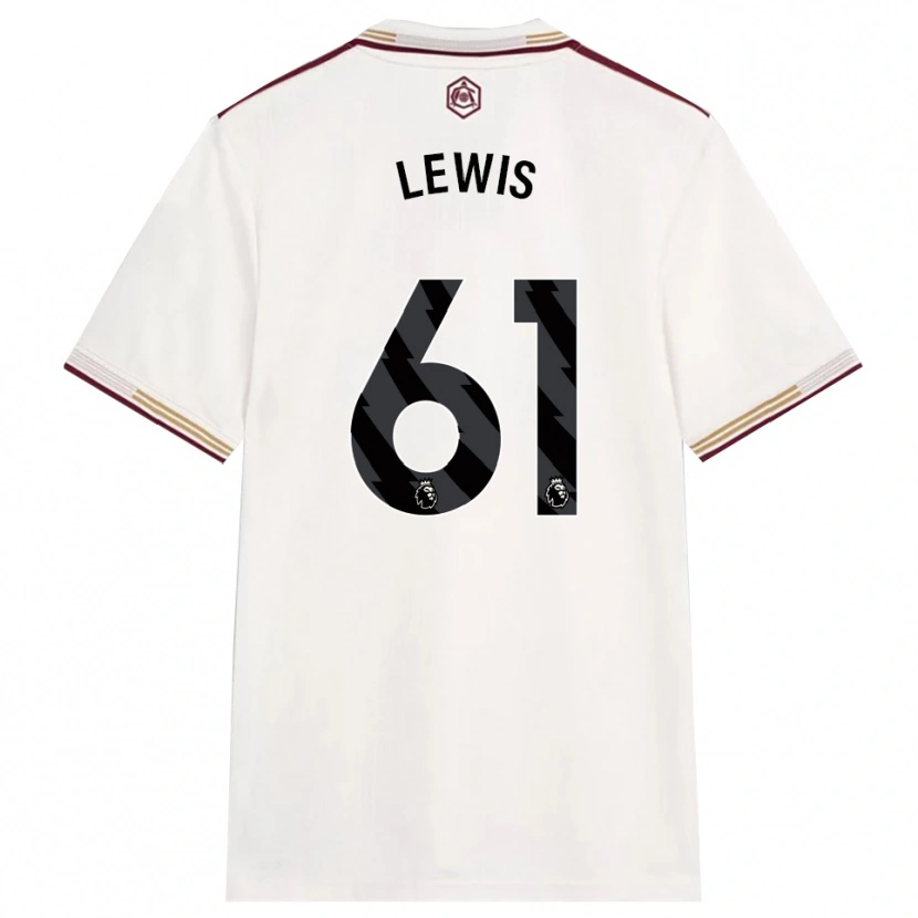 Danxen Homem Camisola George Lewis #61 Branco Sujo Borgonha Terceiro 2025/26 Camisa Brasil