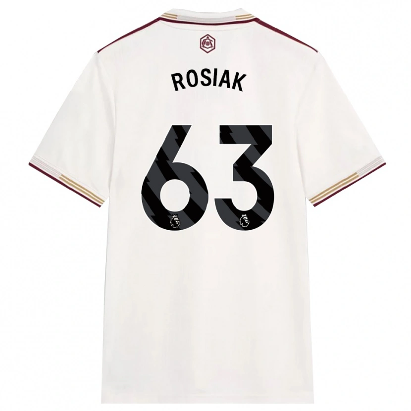 Danxen Homem Camisola Michal Rosiak #63 Branco Sujo Borgonha Terceiro 2025/26 Camisa Brasil