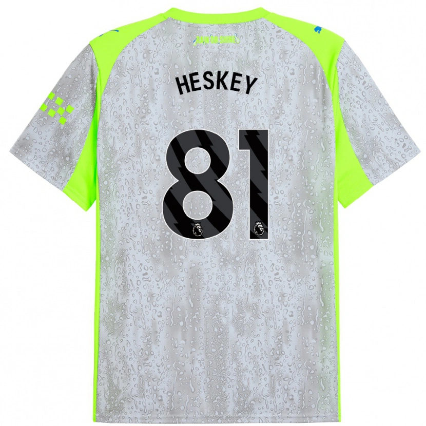 Danxen Homem Camisola Jaden Heskey #81 Cinza Amarelo Terceiro 2025/26 Camisa Brasil