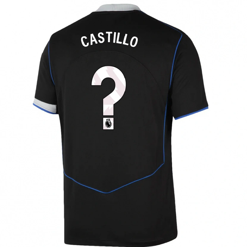 Danxen Homem Camisola Juan Castillo #0 Preto Azul Prata Terceiro 2025/26 Camisa Brasil
