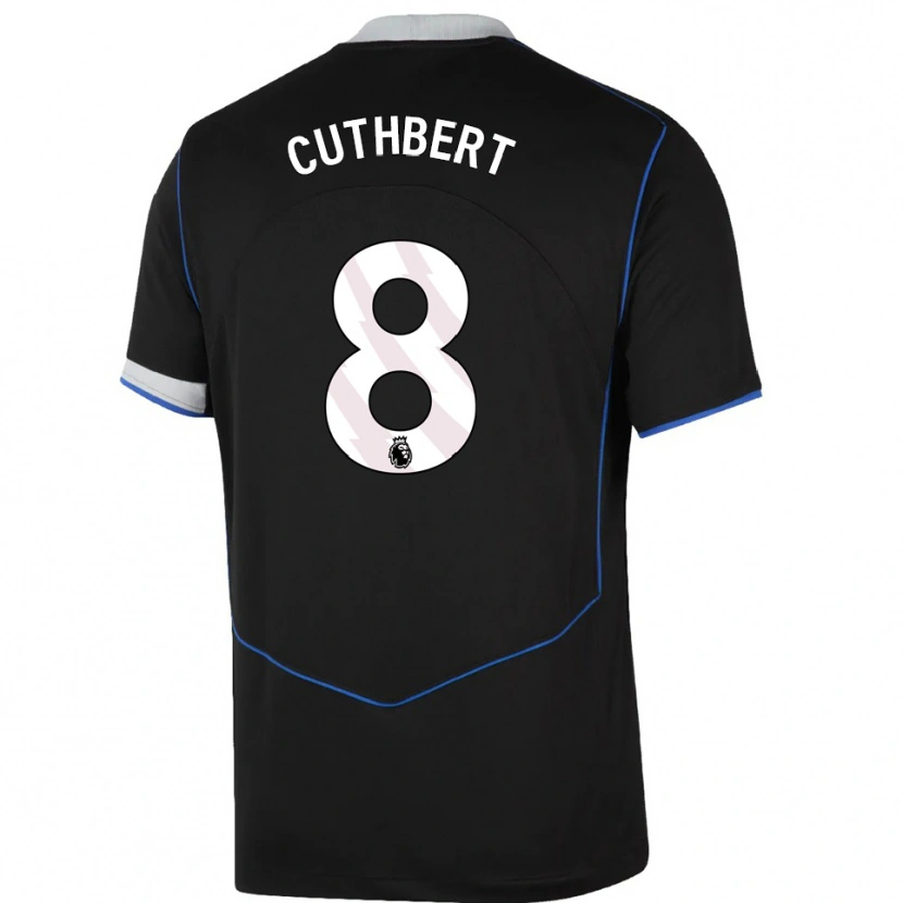 Danxen Homem Camisola Erin Cuthbert #8 Preto Azul Prata Terceiro 2025/26 Camisa Brasil
