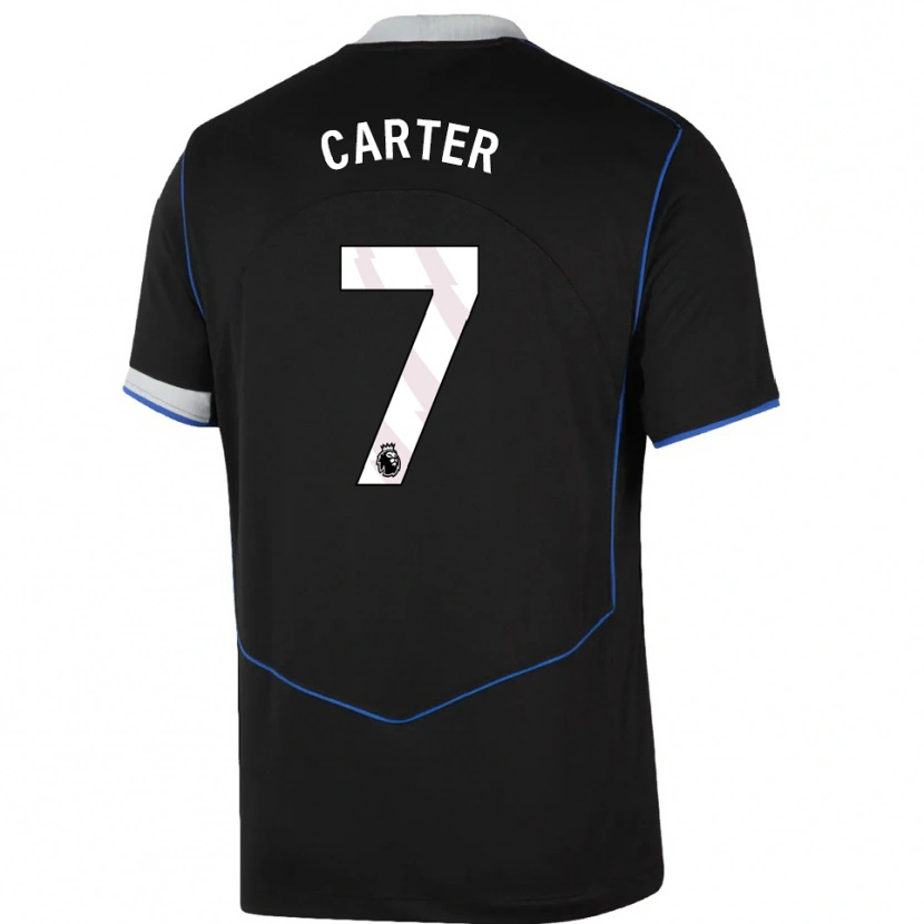 Danxen Homem Camisola Jessica Carter #7 Preto Azul Prata Terceiro 2025/26 Camisa Brasil