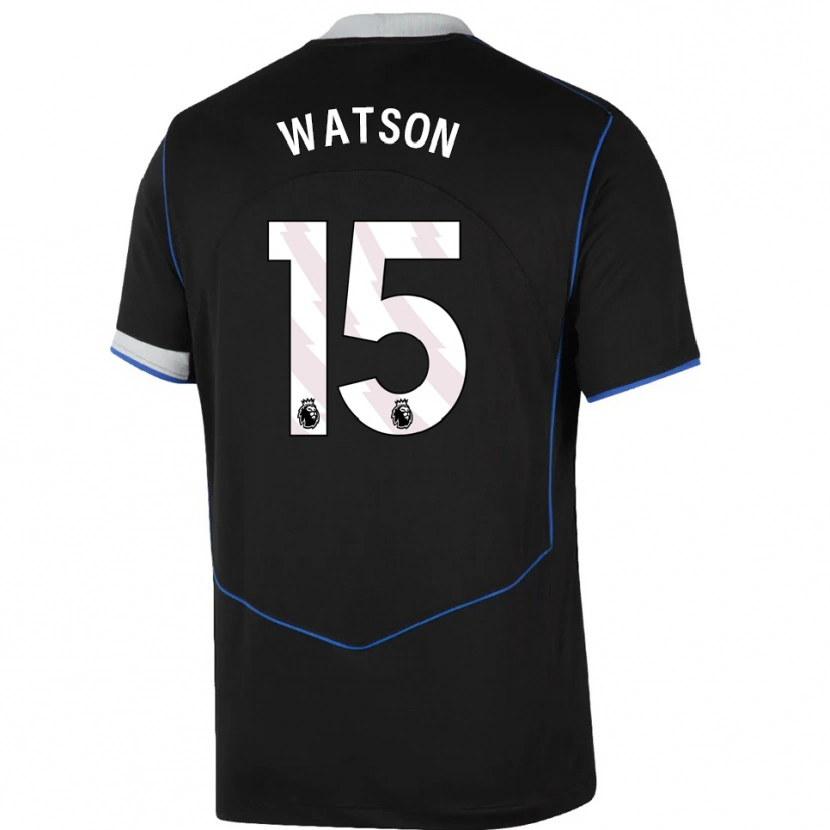 Danxen Homem Camisola Reggie Watson #15 Preto Azul Prata Terceiro 2025/26 Camisa Brasil