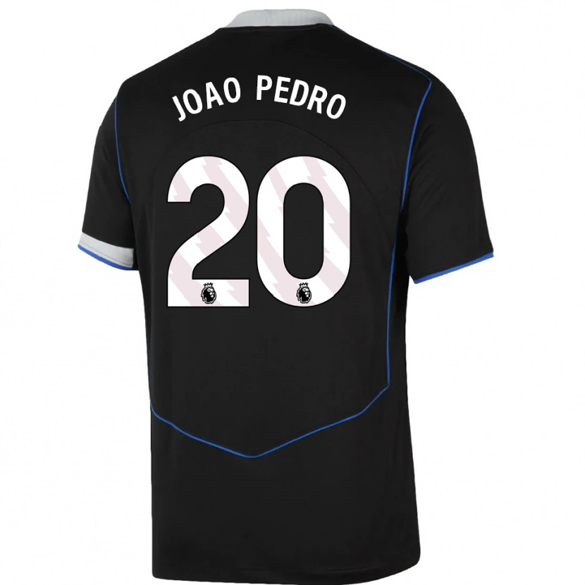Danxen Homem Camisola João Pedro #20 Preto Azul Prata Terceiro 2025/26 Camisa Brasil