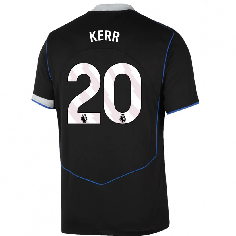 Danxen Homem Camisola Sam Kerr #20 Preto Azul Prata Terceiro 2025/26 Camisa Brasil