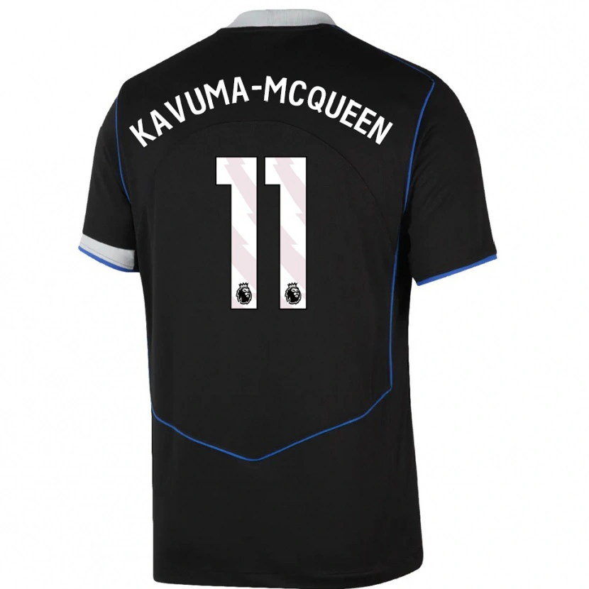 Danxen Homem Camisola Ryan Kavuma-Mcqueen #11 Preto Azul Prata Terceiro 2025/26 Camisa Brasil
