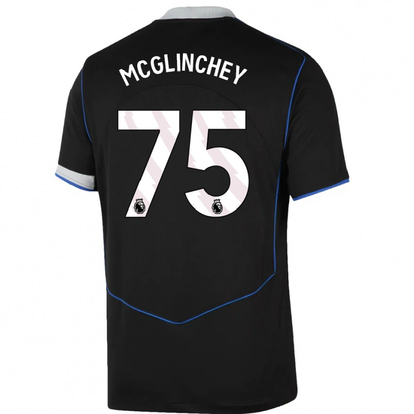 Danxen Homem Camisola Harry Mcglinchey #75 Preto Azul Prata Terceiro 2025/26 Camisa Brasil
