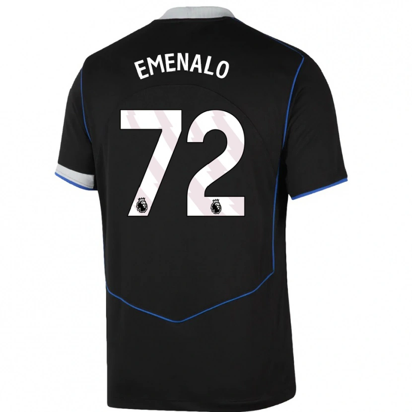 Danxen Homem Camisola Landon Emenalo #72 Preto Azul Prata Terceiro 2025/26 Camisa Brasil