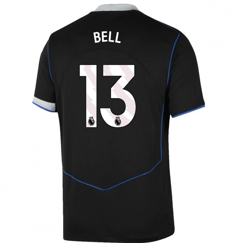 Danxen Homem Camisola Toby Bell #13 Preto Azul Prata Terceiro 2025/26 Camisa Brasil