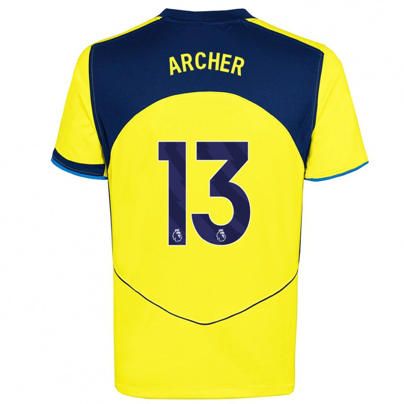 Danxen Homem Camisola Samual Archer #13 Amarelo Marinho Terceiro 2025/26 Camisa Brasil