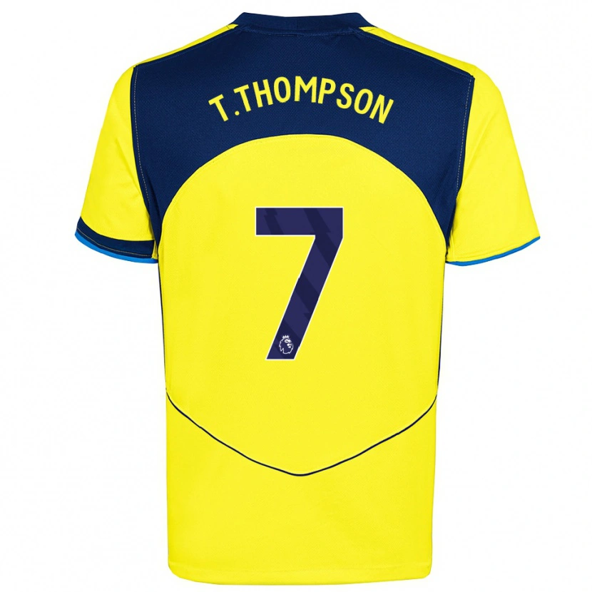 Danxen Homem Camisola Tynan Thompson #7 Amarelo Marinho Terceiro 2025/26 Camisa Brasil