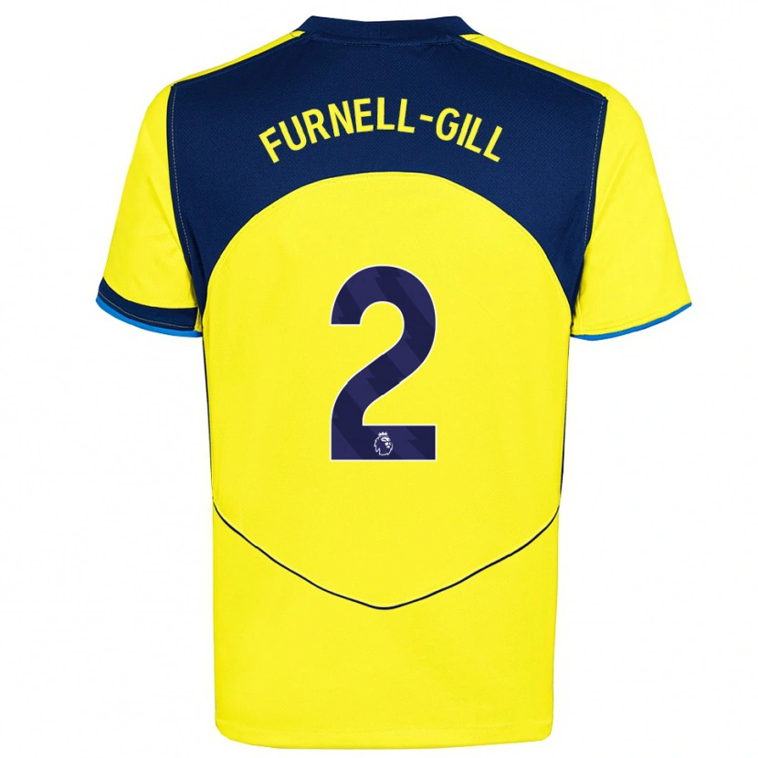 Danxen Homem Camisola Luca Furnell-Gill #2 Amarelo Marinho Terceiro 2025/26 Camisa Brasil