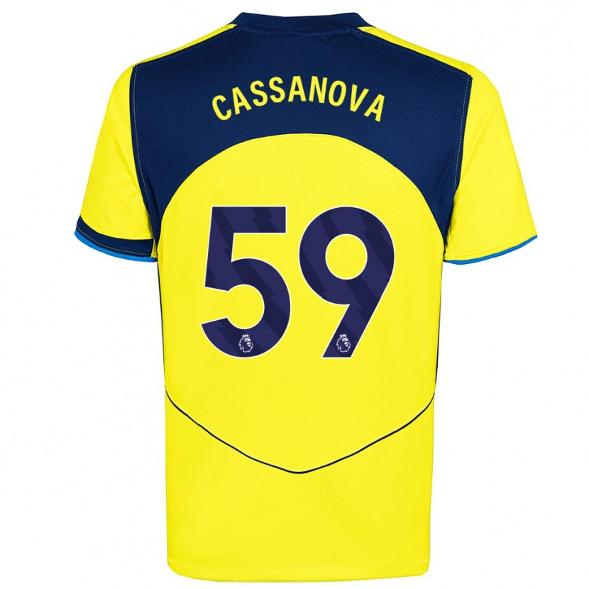 Danxen Homem Camisola Dante Cassanova #59 Amarelo Marinho Terceiro 2025/26 Camisa Brasil