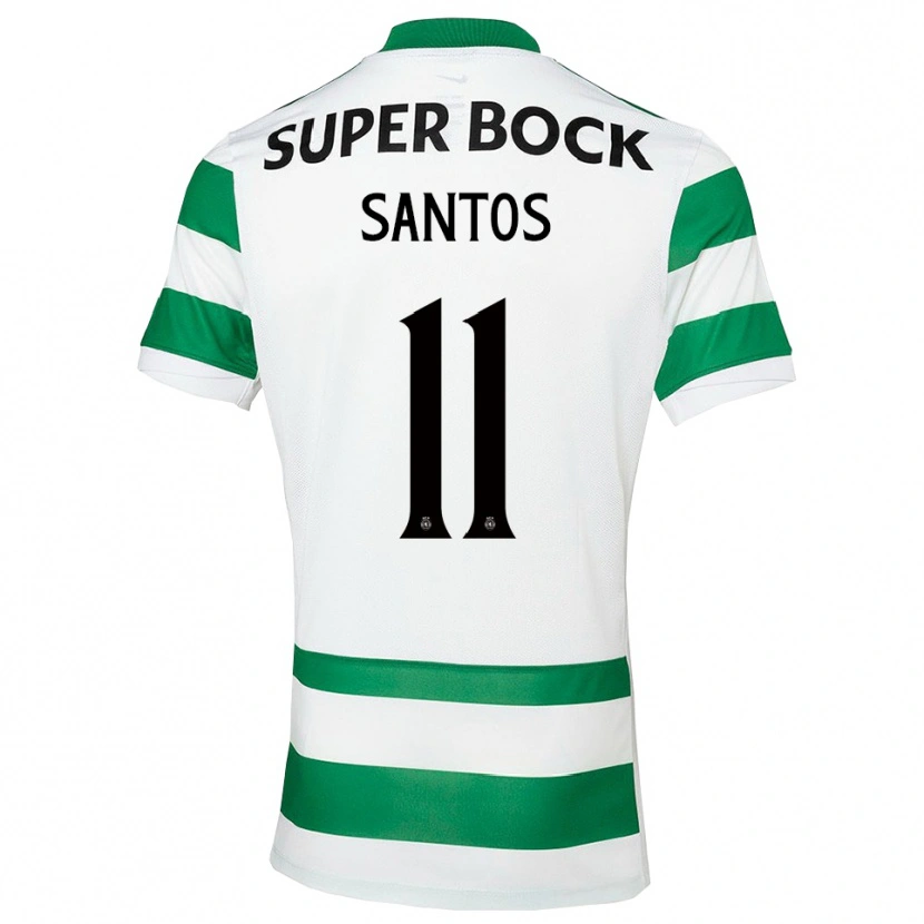 Danxen Mulher Camisola Nuno Santos #11 Verde Branco Principal 2025/26 Camisa Brasil