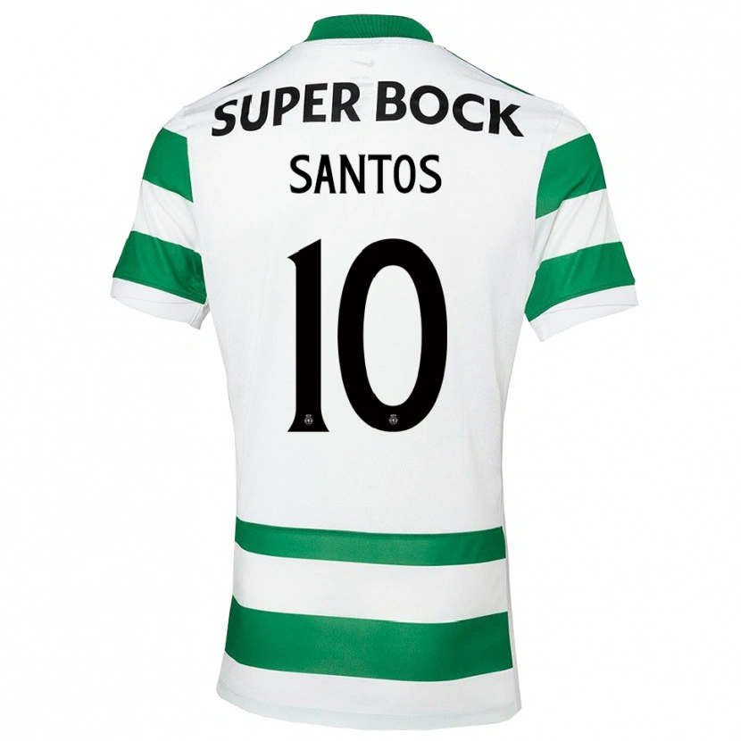 Danxen Mulher Camisola Gui Santos #10 Verde Branco Principal 2025/26 Camisa Brasil