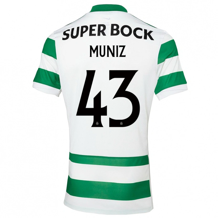 Danxen Mulher Camisola João Muniz #43 Verde Branco Principal 2025/26 Camisa Brasil