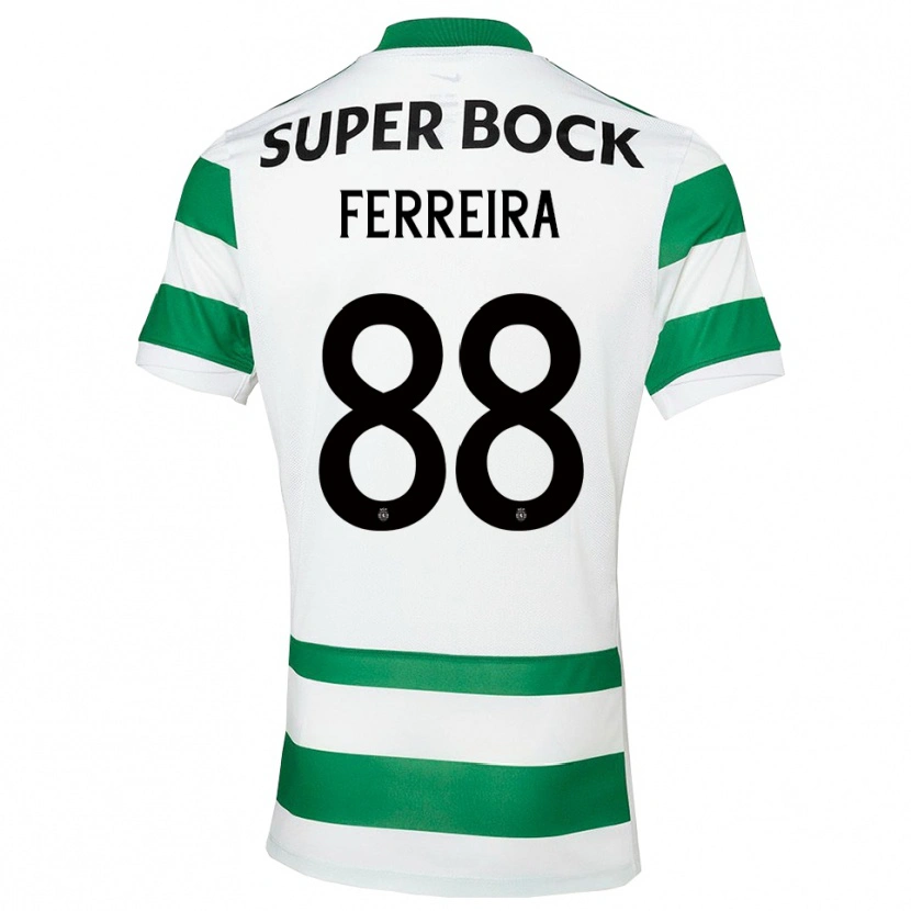 Danxen Mulher Camisola Tiago Ferreira #88 Verde Branco Principal 2025/26 Camisa Brasil