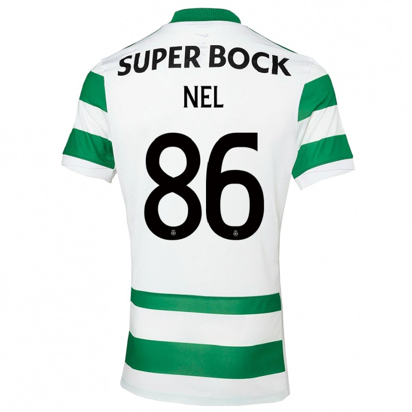 Danxen Mulher Camisola Rafael Nel #86 Verde Branco Principal 2025/26 Camisa Brasil