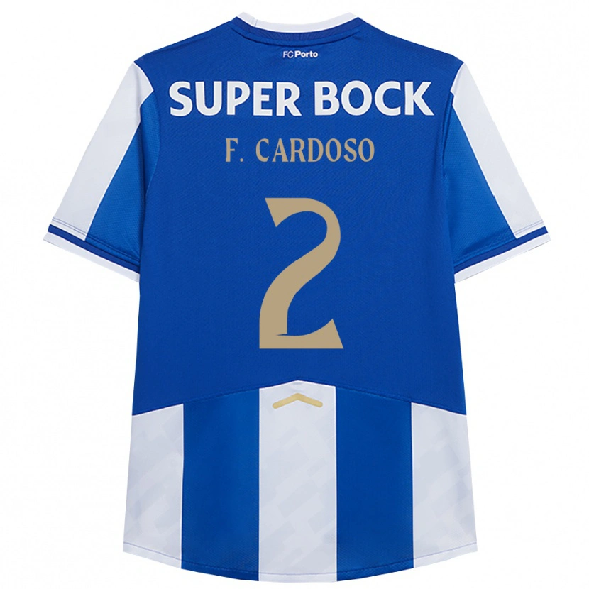 Danxen Mulher Camisola Fábio Cardoso #2 Azul Branco Principal 2025/26 Camisa Brasil