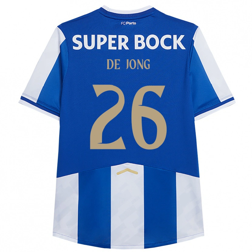Danxen Mulher Camisola Luuk De Jong #26 Azul Branco Principal 2025/26 Camisa Brasil