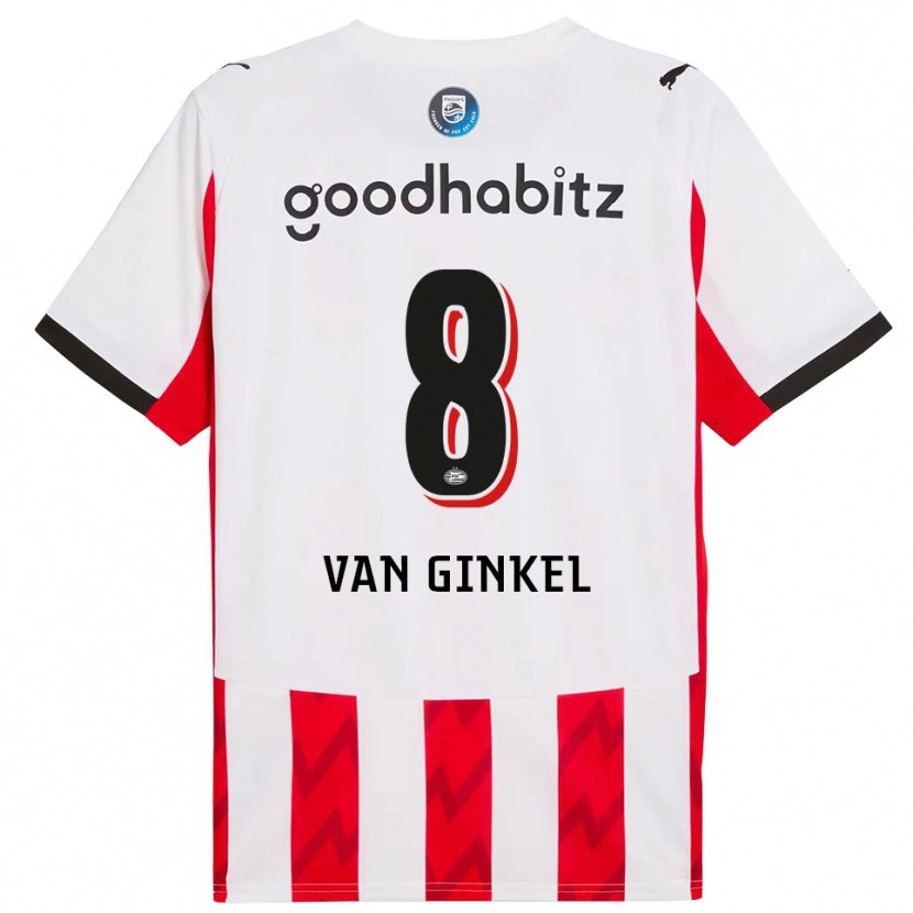 Danxen Mulher Camisola Marco Van Ginkel #8 Vermelho Branco Principal 2025/26 Camisa Brasil