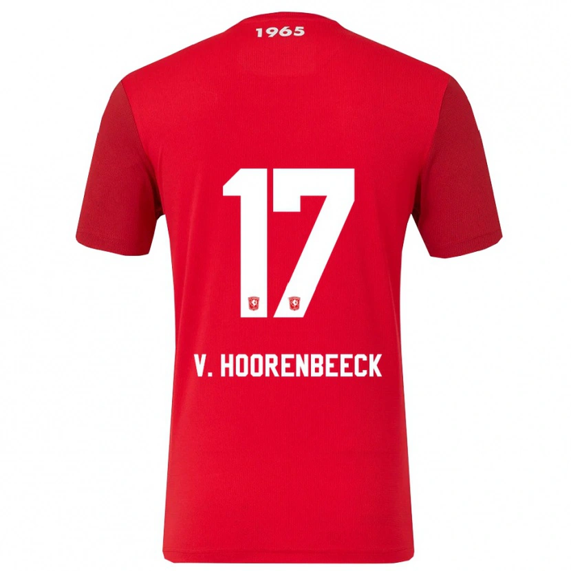 Danxen Mulher Camisola Alec Van Hoorenbeeck #17 Vermelho Branco Principal 2025/26 Camisa Brasil