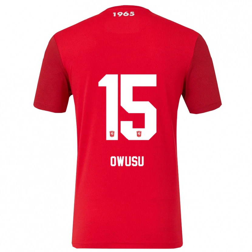 Danxen Mulher Camisola Emmanuel Owusu #15 Vermelho Branco Principal 2025/26 Camisa Brasil