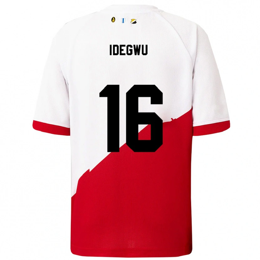 Danxen Mulher Camisola Kelechi Idegwu #16 Branco Vermelho Principal 2025/26 Camisa Brasil