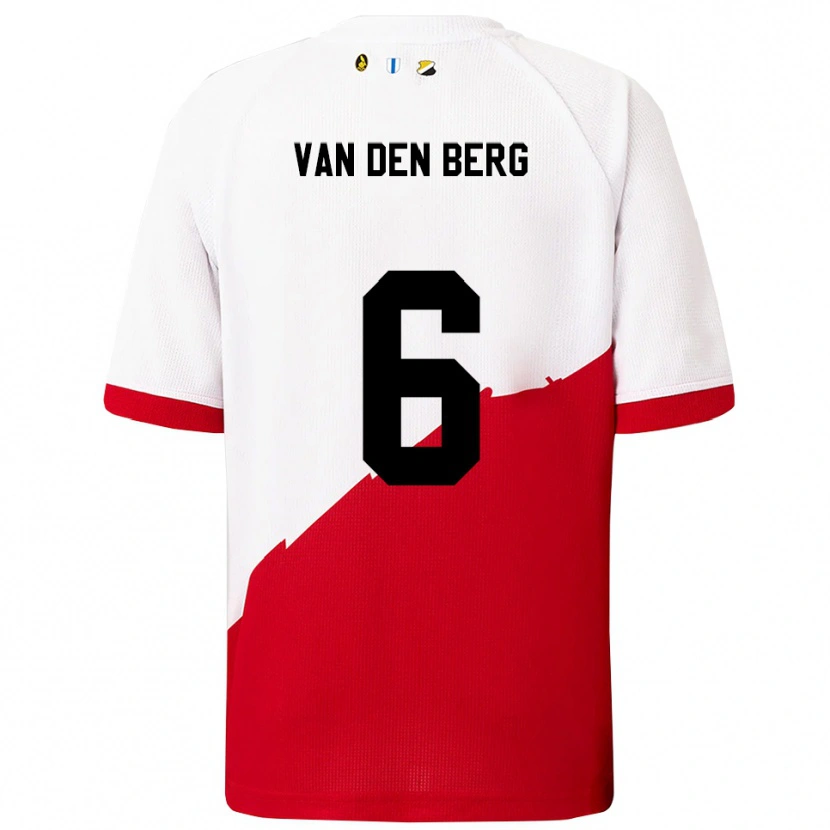 Danxen Mulher Camisola Davy Van Den Berg #6 Branco Vermelho Principal 2025/26 Camisa Brasil