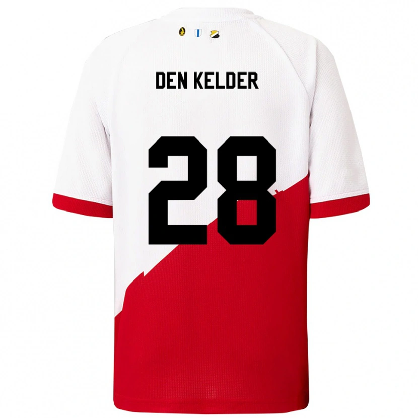 Danxen Mulher Camisola Gera Op Den Kelder #28 Branco Vermelho Principal 2025/26 Camisa Brasil