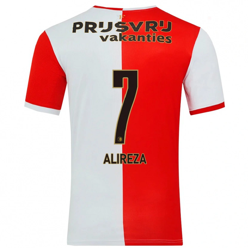 Danxen Mulher Camisola Alireza Jahanbakhsh #7 Vermelho Branco Principal 2025/26 Camisa Brasil