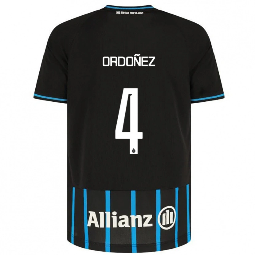 Danxen Mulher Camisola Joel Ordóñez #4 Preto Azul Principal 2025/26 Camisa Brasil