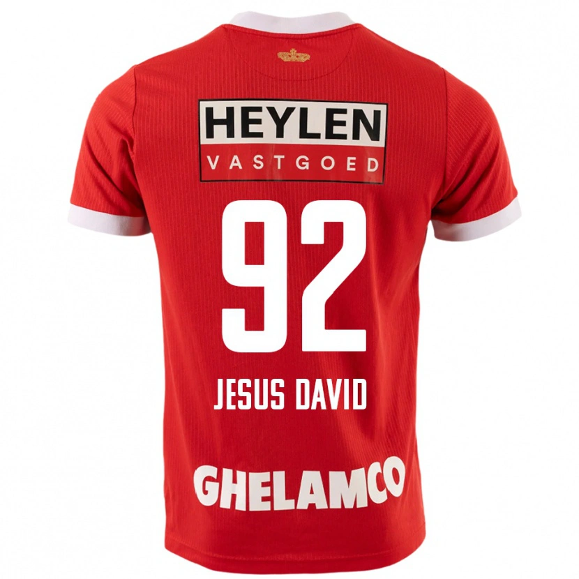 Danxen Mulher Camisola Gabriel Jesus David #92 Vermelho Branco Principal 2025/26 Camisa Brasil