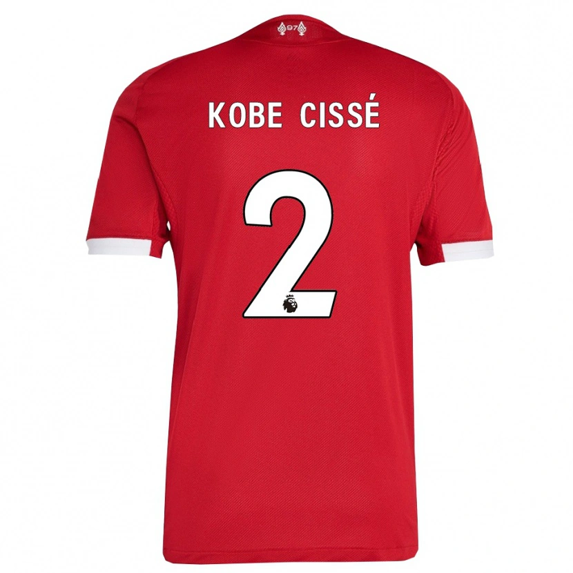 Danxen Mulher Camisola Prince Kobe Cissé #2 Vermelho Branco Principal 2025/26 Camisa Brasil
