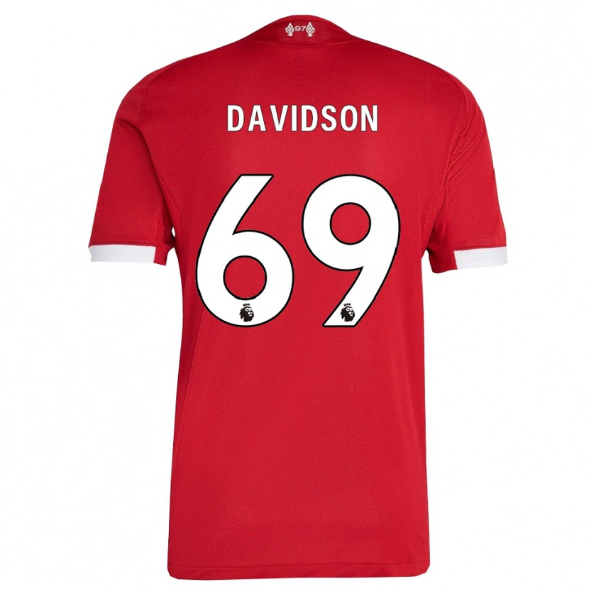 Danxen Mulher Camisola Josh Davidson #69 Vermelho Branco Principal 2025/26 Camisa Brasil