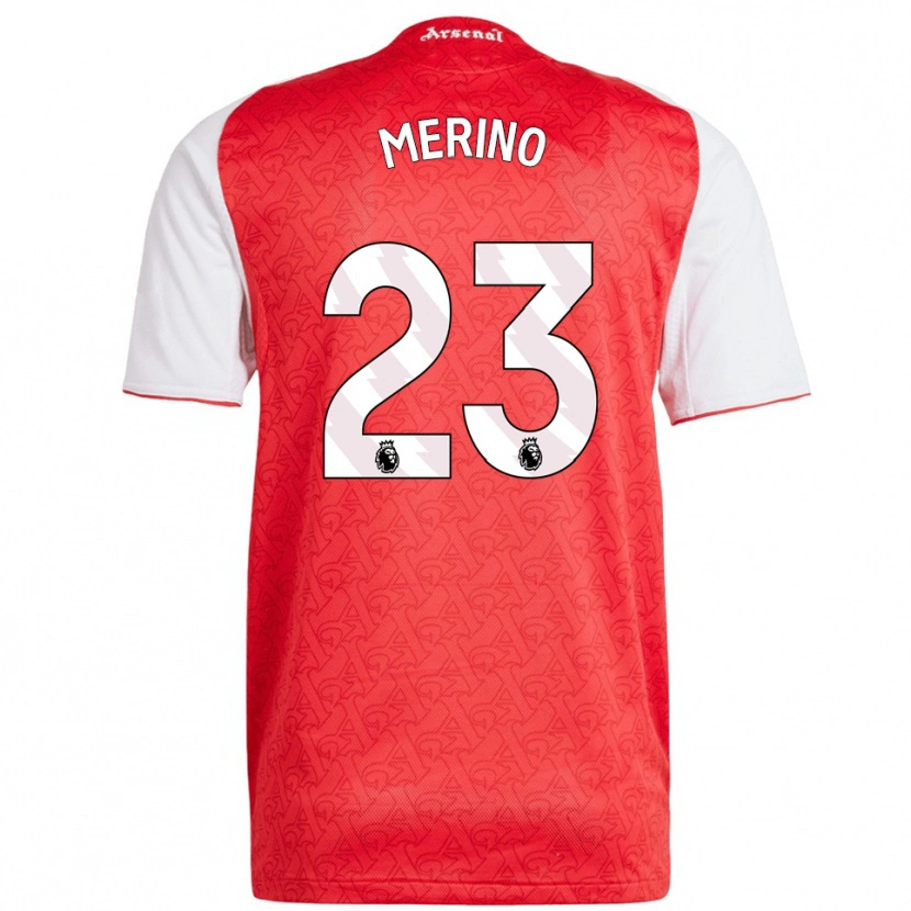 Danxen Mulher Camisola Mikel Merino #23 Vermelho Branco Principal 2025/26 Camisa Brasil
